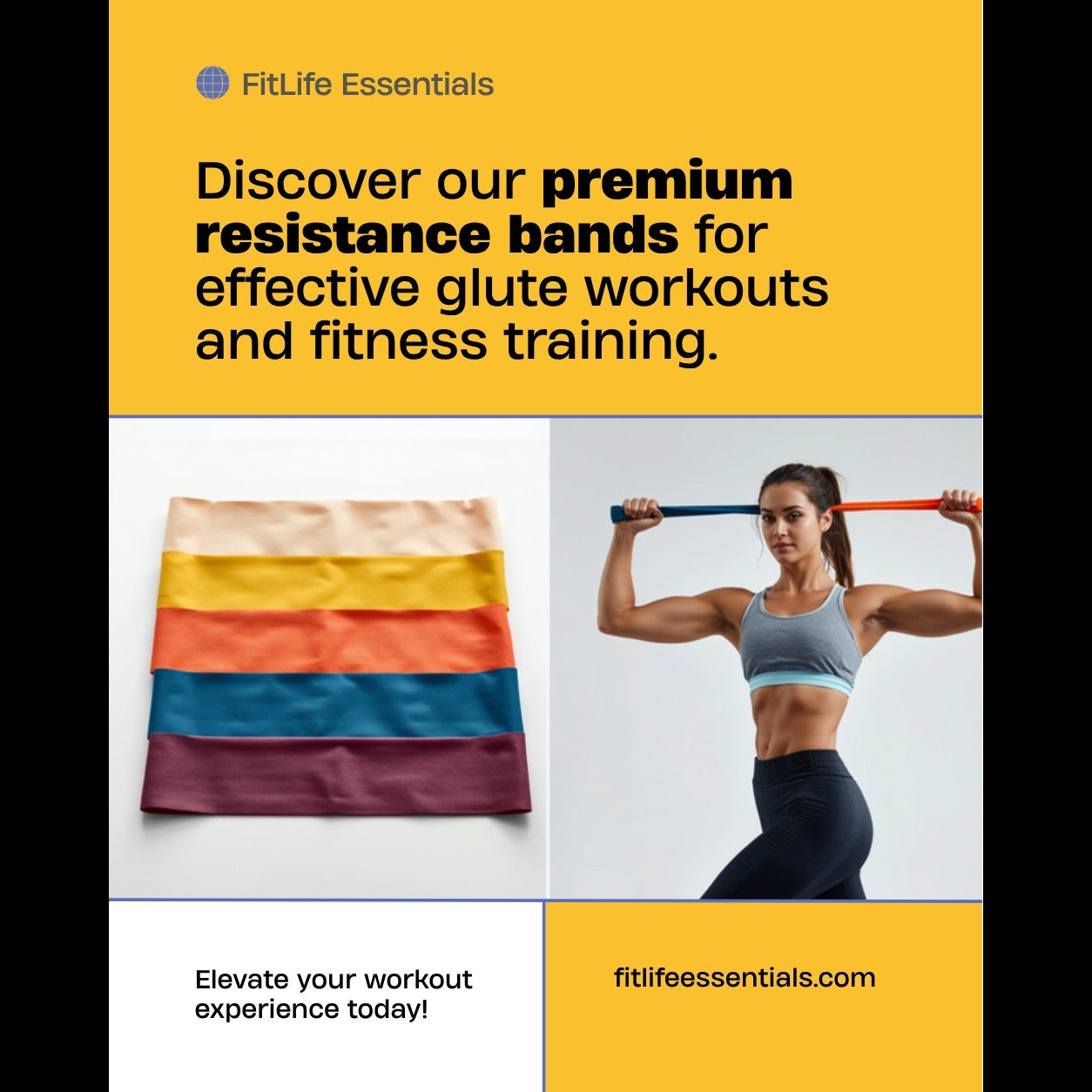 Resistance Bands Set - Flat Lay