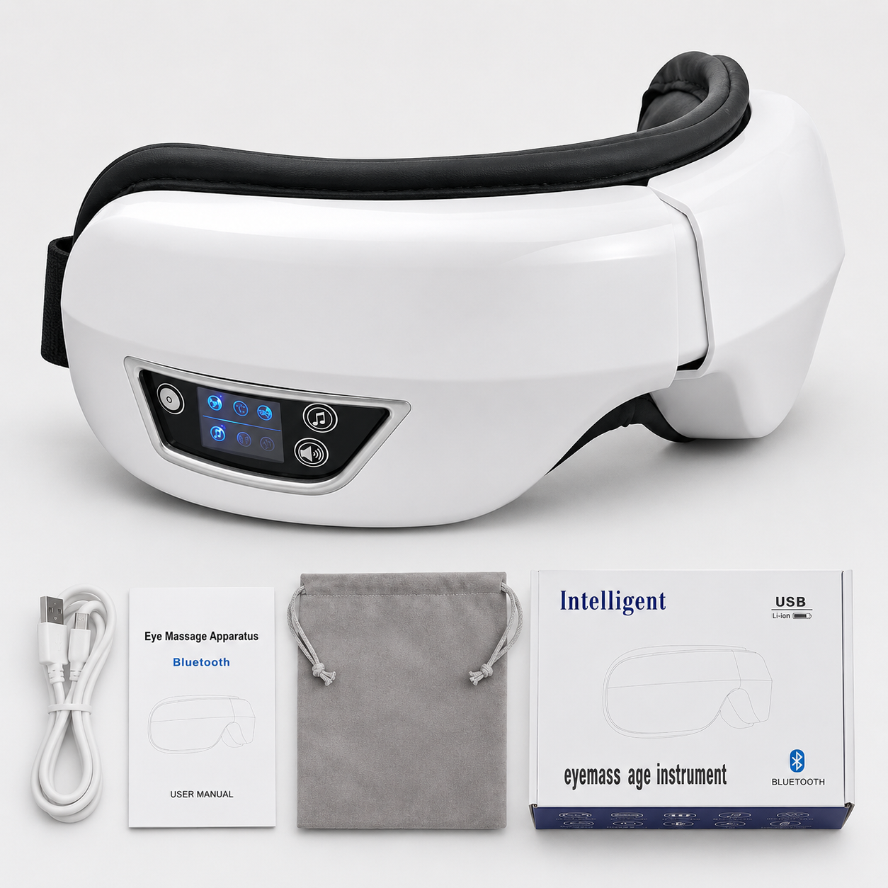 Heated Eye Massager – Vibration, Heat & Bluetooth Music