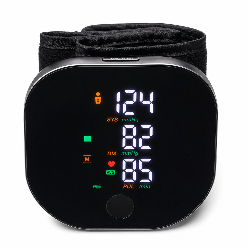 Smart Wrist Blood Pressure Monitor – Digital Home BP Tracker