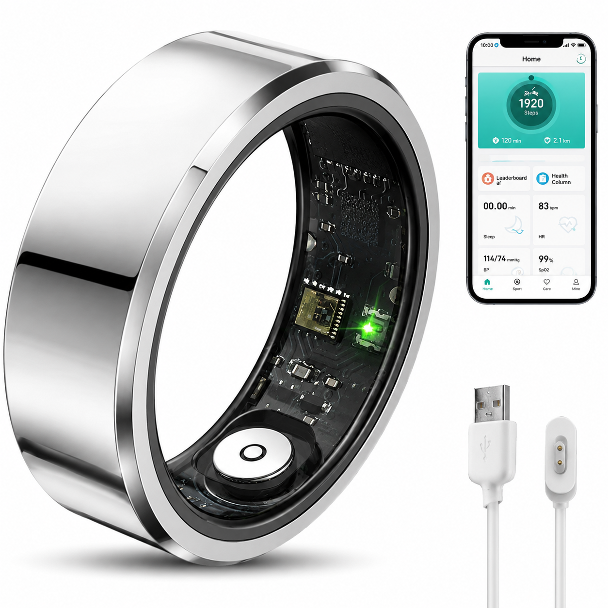 Smart Fitness Ring – HRV, Sleep Tracking & Heart Rate Monitor
