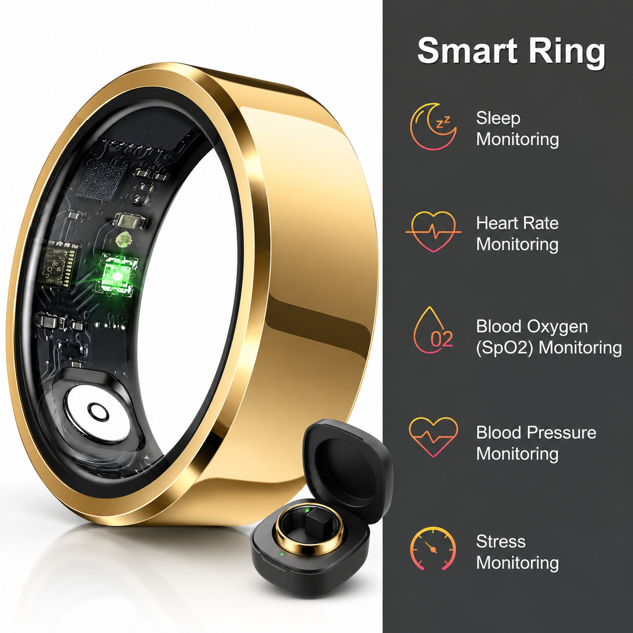 Smart Fitness Ring – HRV, Sleep Tracking & Heart Rate Monitor