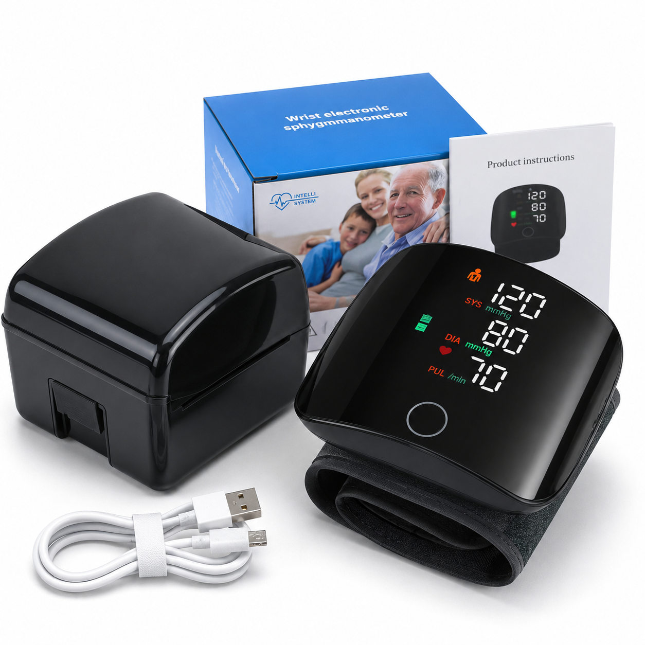 Smart Wrist Blood Pressure Monitor – Digital Home BP Tracker