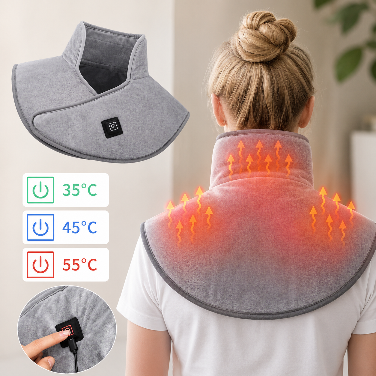 Heated Wearable Shoulder & Neck Wrap