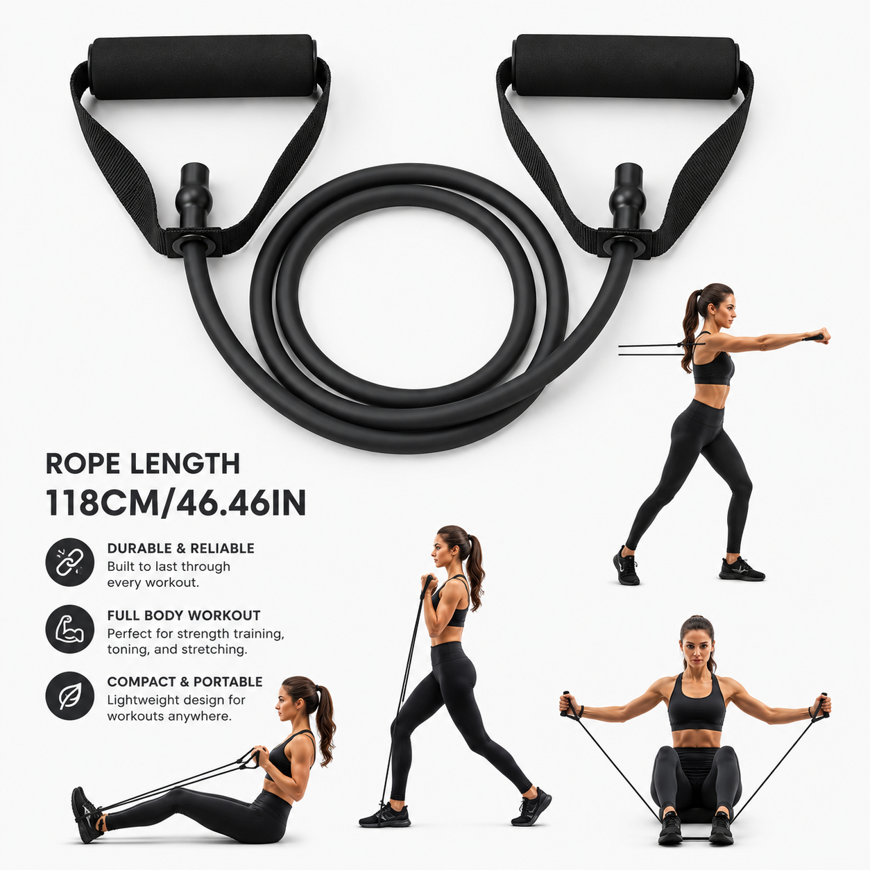 Resistance Tube Bands with Handles