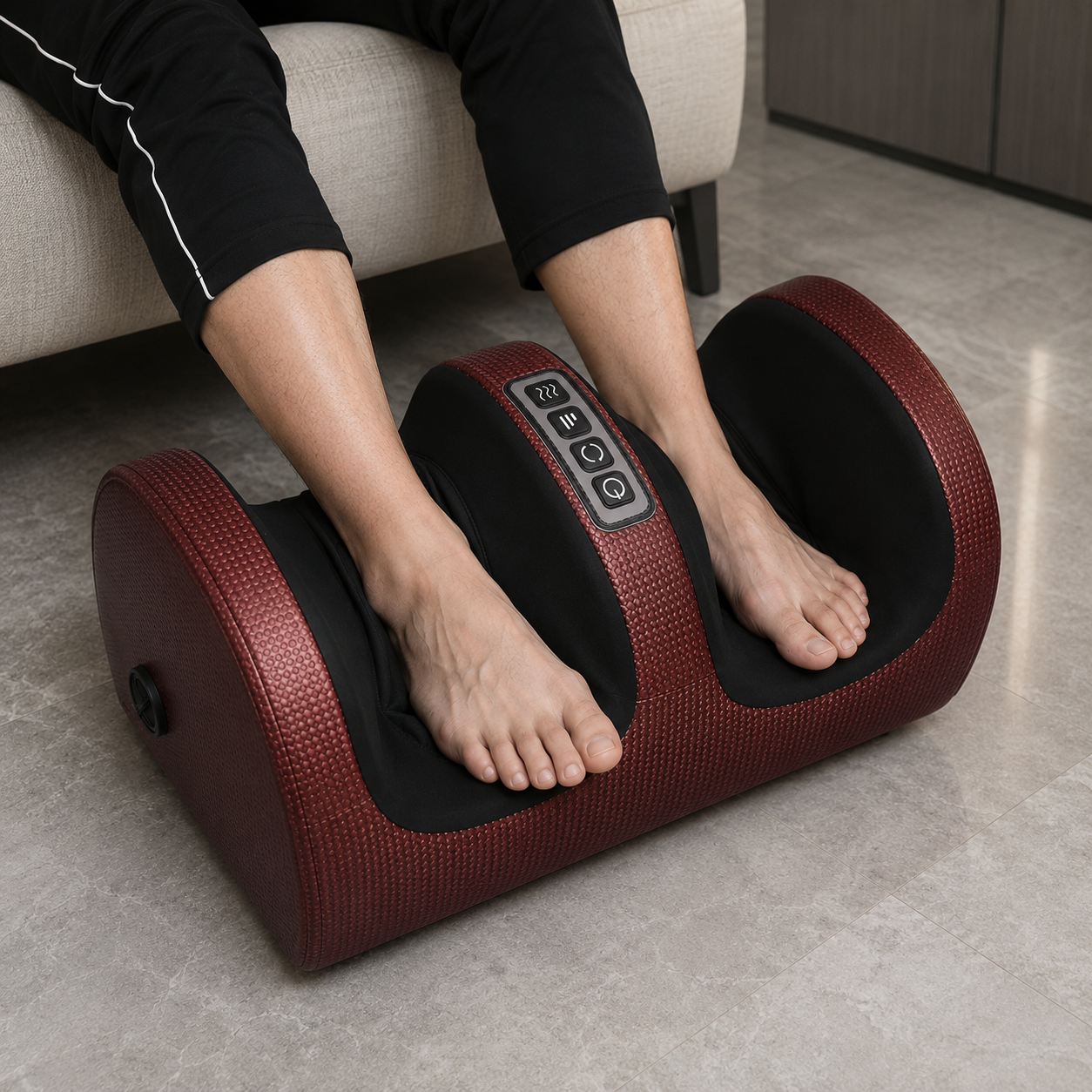 Electric Foot Shiatsu Massager – Kneading, Rollers & Heat