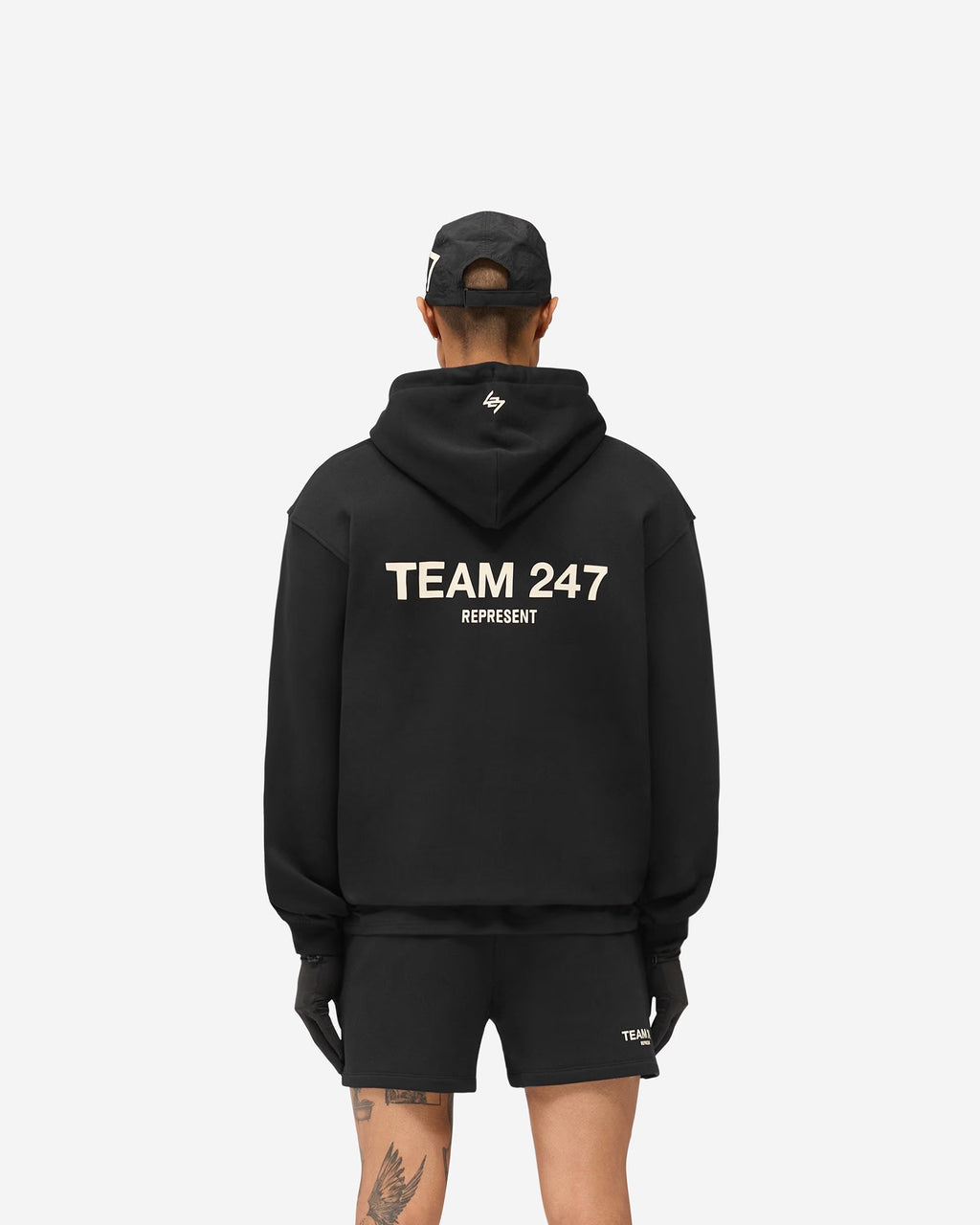 Represent 247 Oversized Hoodie Black
