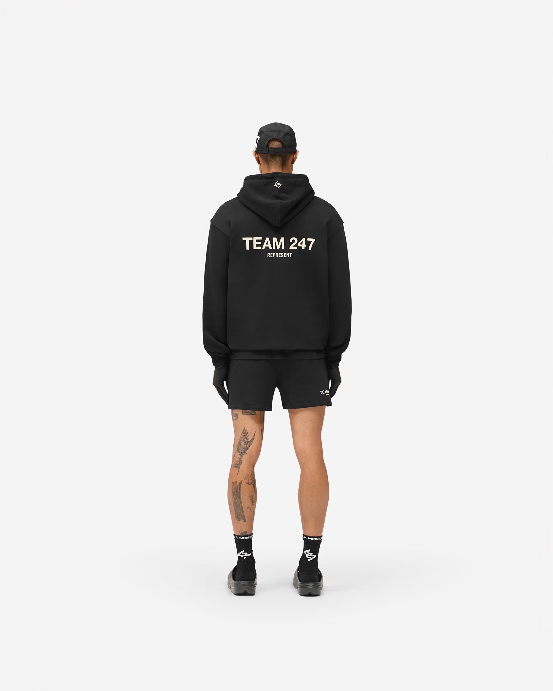 Represent 247 Oversized Hoodie Black