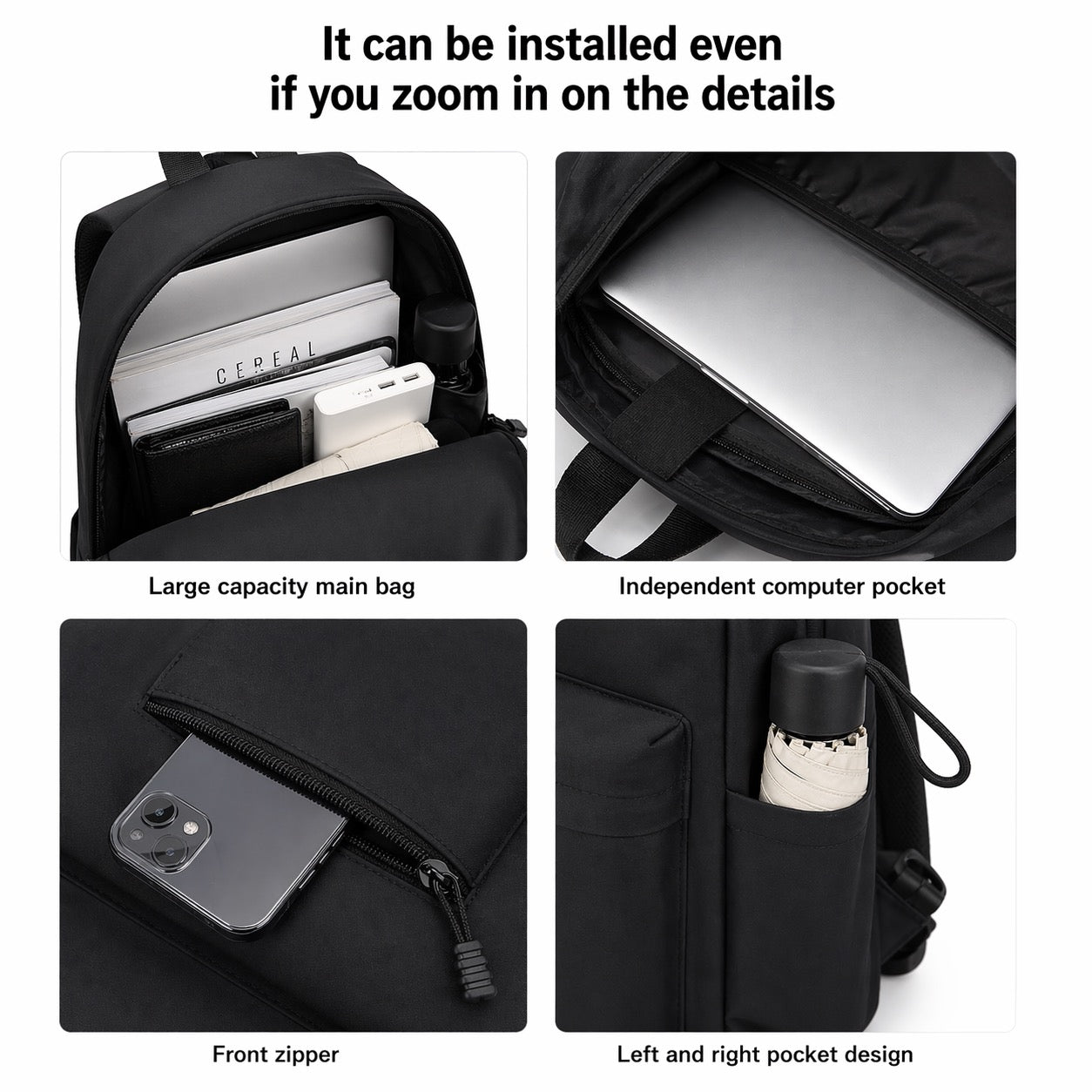 Waterproof Backpack Black
