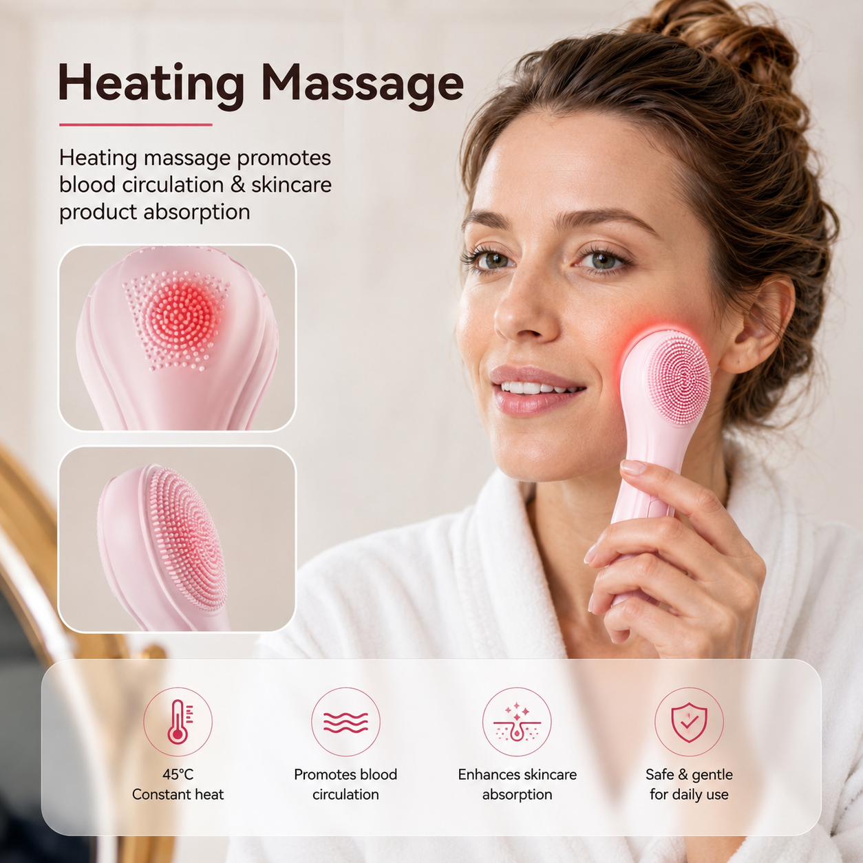 Silicone Sonic Facial Cleansing Brush