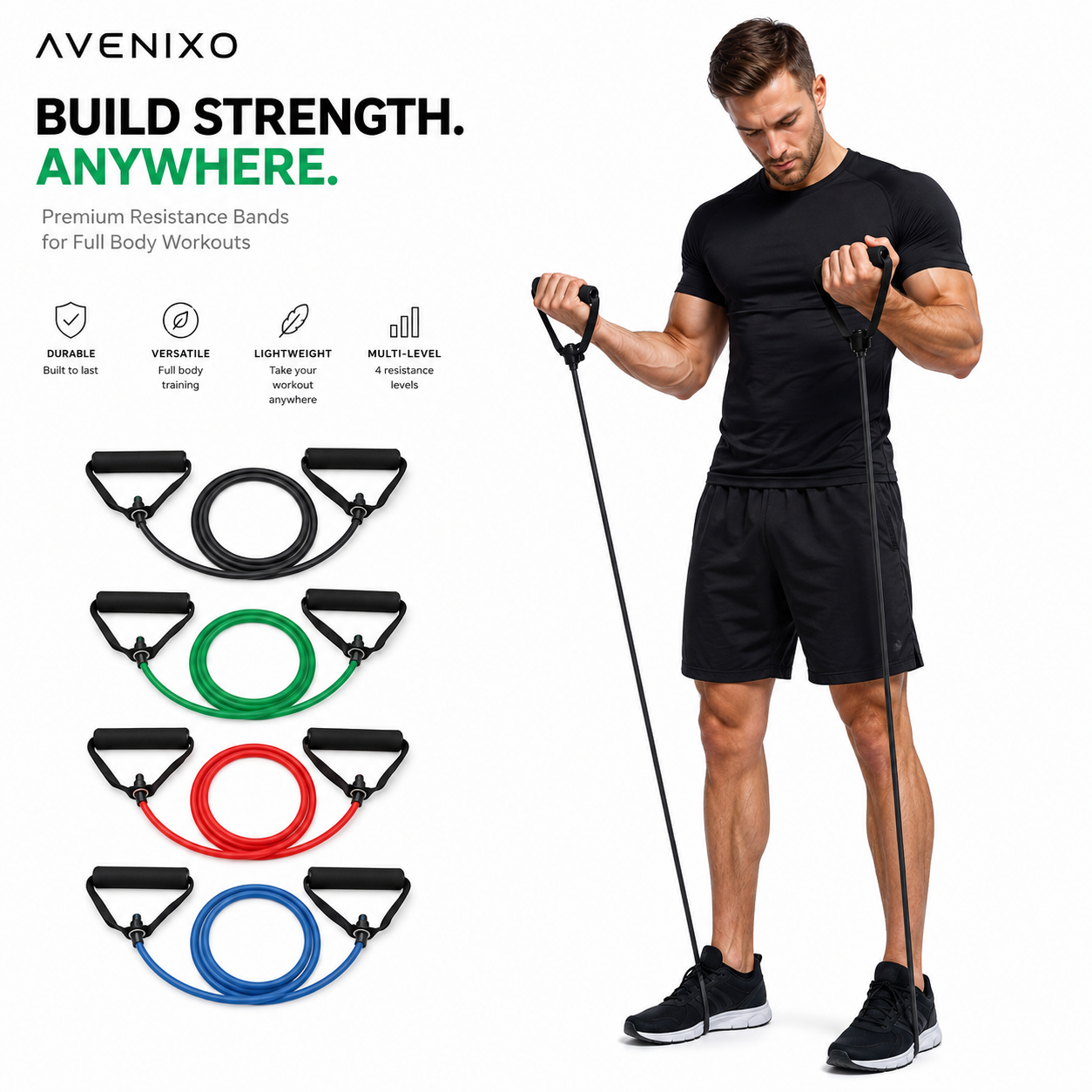 Resistance Tube Bands with Handles