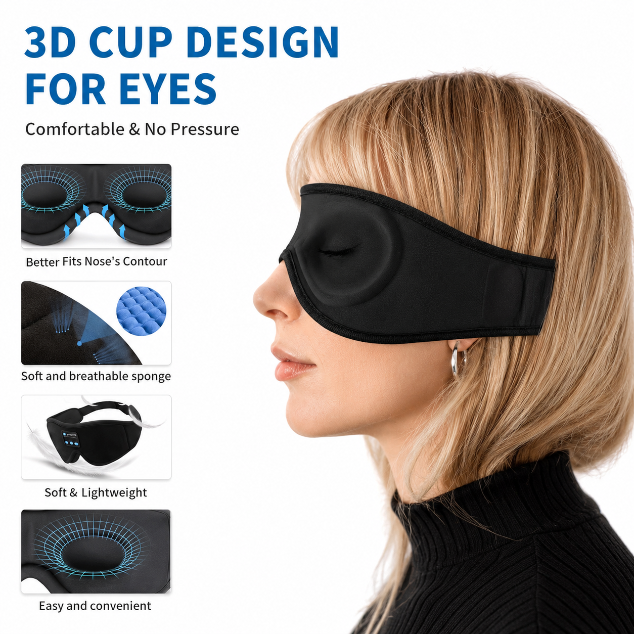 Sleep Mask with Bluetooth Speaker