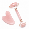 Rose Quartz Gua Sha & Face Roller Set